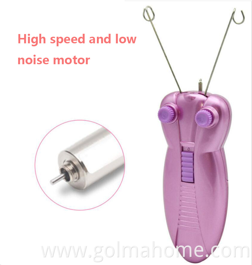 Lady Men Bee electric face epilator cotton thread loose power with indictator light painless safety hair remover